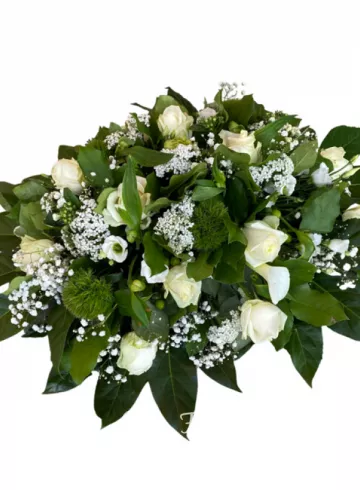 Траурная флористика из белых цветов от интернет-магазина цветов в 